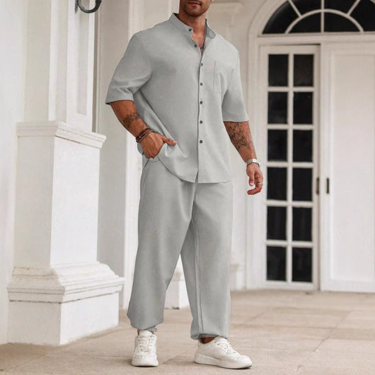 Pantalones Cortos Casuales de Algodón y Lino para Hombre - Image 5
