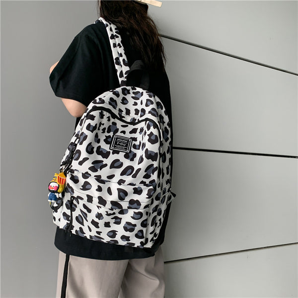 Mochila Impermeable Estampado Leopardo para Mujer