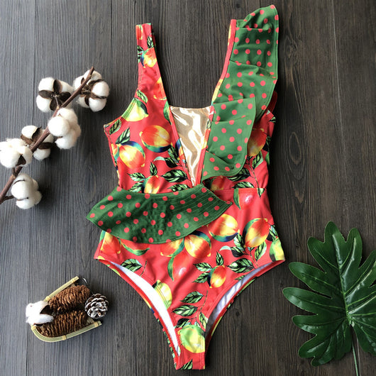 Traje de Baño Enterizo con Volantes Elegante - Image 16