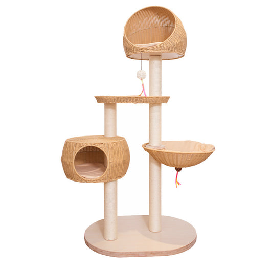 Árbol Rascador Multicapa en Madera Maciza para Gatos - Image 2