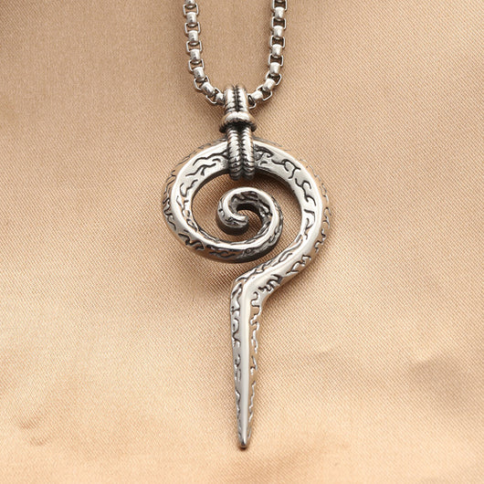 Dije Serpiente Enrollada en Acero Titanio - Estilo Punk Personalizado - Image 6