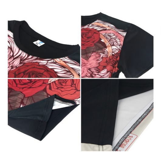 Playera Retro Suelta Estampada de Manga Corta - Image 8