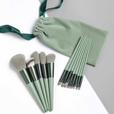 Set de 13 Brochas de Maquillaje Flor Púrpura con Cerdas Suaves - Image 3