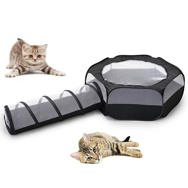 Túnel Gato Plegable Cómodo - Juguete Desmontable Multifunción sin Ocupar Espacio