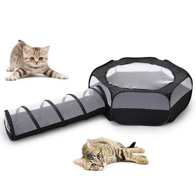 Túnel Gato Plegable Cómodo - Juguete Desmontable Multifunción sin Ocupar Espacio