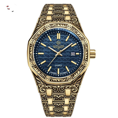Reloj Mecánico Spiral Crown Negro para Hombre - Casual y Elegante - Image 12