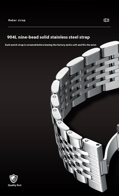 Reloj Automático de Acero Inoxidable Resistente al Agua con Esfera Luminosa - Image 16