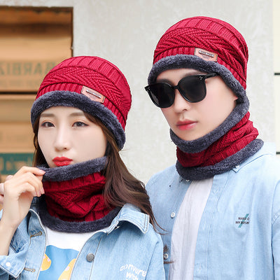 Gorro y Bufanda Térmica de Punto Grueso con Forro de Terciopelo para Invierno - Image 27