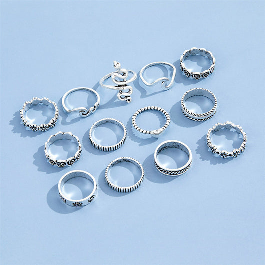 Juego de 13 Anillos Geométricos Floral Love - Image 5