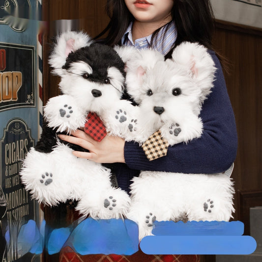 Mochila Peluche Schnauzer - Juguete de Simulación Realista