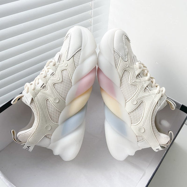 Zapatillas Deportivas Arcoíris para Mujer - Diseño Moderno y Versátil