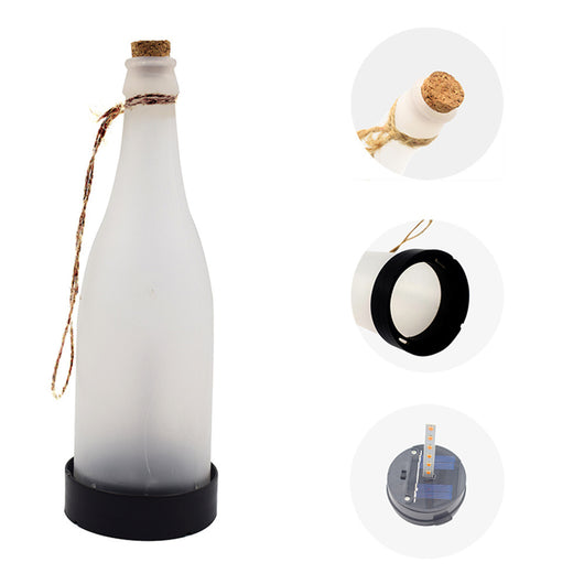Luz Solar LED con Efecto Llama para Botellas de Vino - Decoración Exterior - Image 10