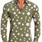 Camisa Casual de Manga Larga con Lunares para Adolescentes y Hombres