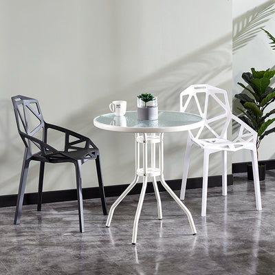 Conjunto de Mesa y Sillas Redonda para Balcón - Juego de Conversación Compacto - Image 8