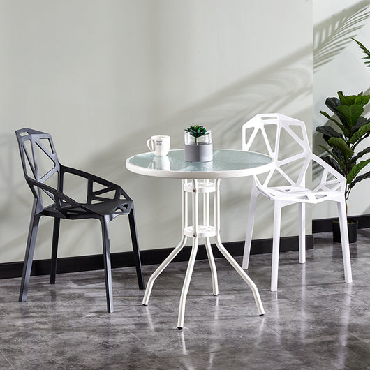 Conjunto de Mesa y Sillas Redonda para Balcón - Juego de Conversación Compacto - Image 8