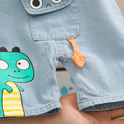Conjunto Infantil Dos Piezas con Babero - Playera Cuello Redondo Manga Corta - Image 46