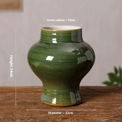 Maceta Decorativa Cerámica Redonda Estilo Retro - Image 11