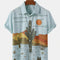 Camisa Casual de Botones Estampada para Hombre
