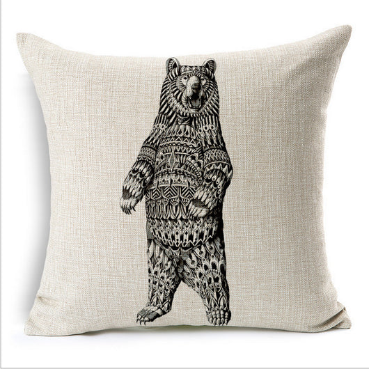 Funda de Almohada Elefante en Algodón y Lino - Image 13