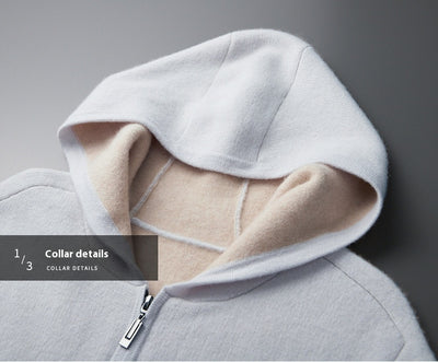 Cardigan de Cashmira para Hombre con Cuello Alto y Cierre - Otoño e Invierno - Image 12