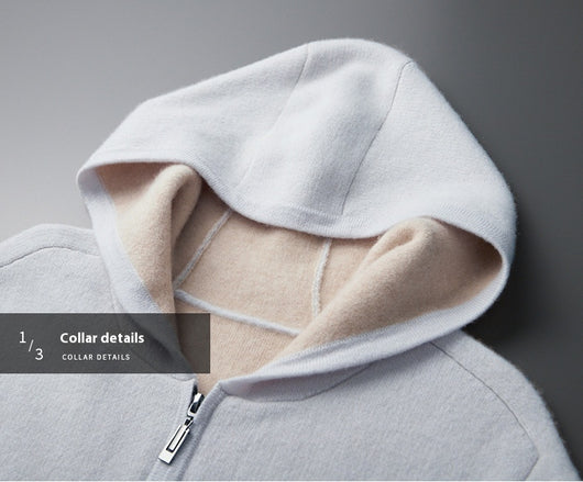 Cardigan de Cashmira para Hombre con Cuello Alto y Cierre - Otoño e Invierno - Image 12