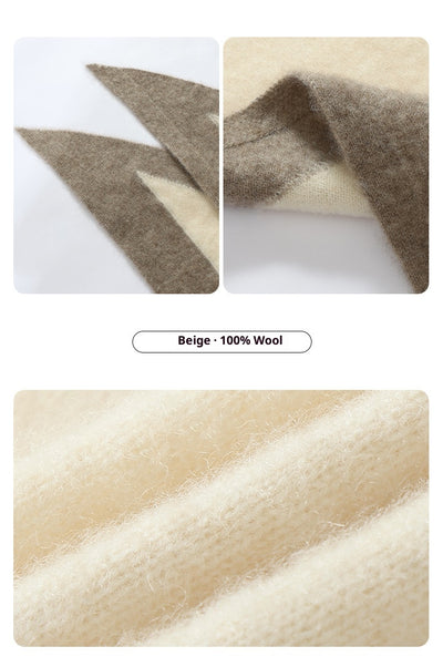 Chal Triangular Oversized en Lana Pura - Image 8