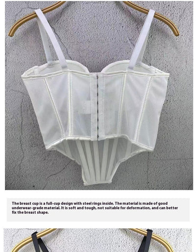 Corpiño de Encaje Mesh Estilo Francés - Diseño Trasero Plástico para Usar como Prenda - Image 14