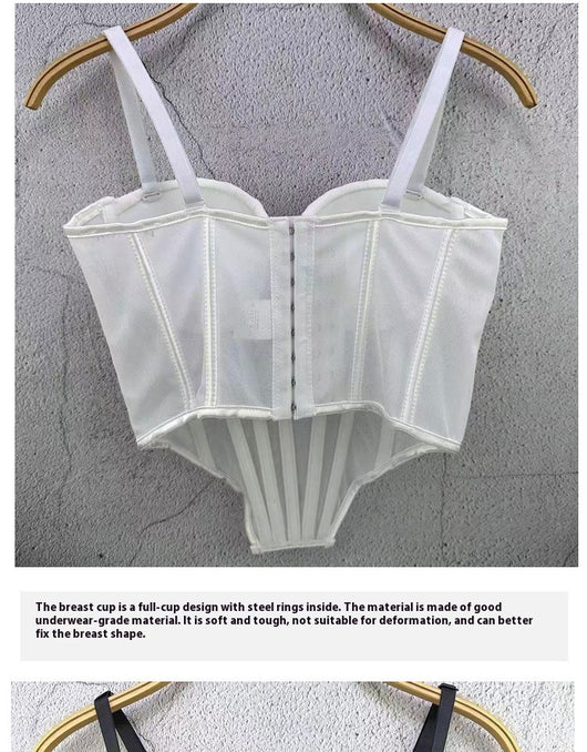 Corpiño de Encaje Mesh Estilo Francés - Diseño Trasero Plástico para Usar como Prenda - Image 14