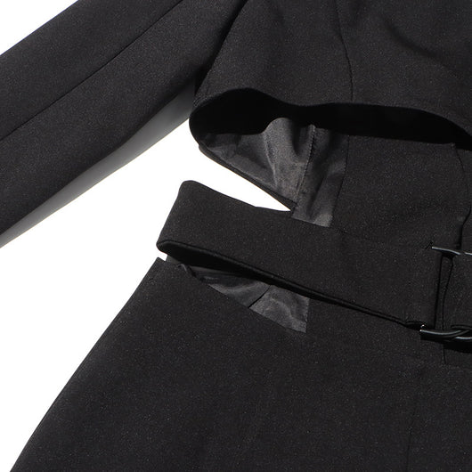 Blazer Elegante con Diseño Midriff para Mujer - Traje Ejecutivo Otoño - Image 14