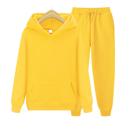 Sudadera con Capucha y Puños Acanalados para Hombre - Conjunto Deportivo de Color Liso - Image 4