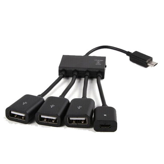 Adaptador OTG Micro USB Multi-Puerto con Carga Simultánea y Soporte para 4 Dispositivos - Image 3