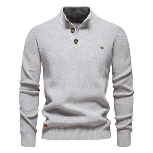 Suéter Business Cuello Alto Hombre - Tejido Premium Liso Casual - Image 11