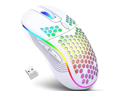 Ratón Inalámbrico Luminoso con Diseño Calado Ultraligero - Image 8