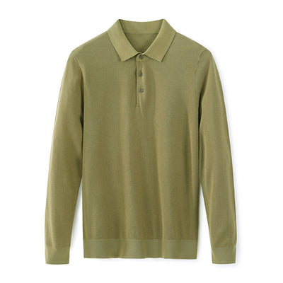 Camiseta Manga Larga de Seda Morera para Hombre - Básico Liso - Image 9