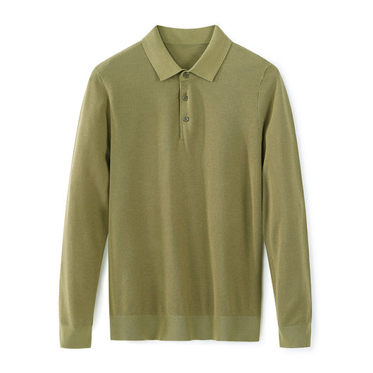 Camiseta Manga Larga de Seda Morera para Hombre - Básico Liso - Image 9