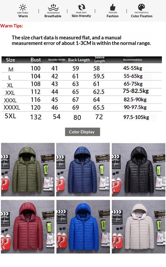 Chaqueta Impermeable con Capucha Ligera para Hombre - Image 12