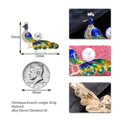 Broche Pavo Real con Circonitas - Joya de Lujo - Image 8