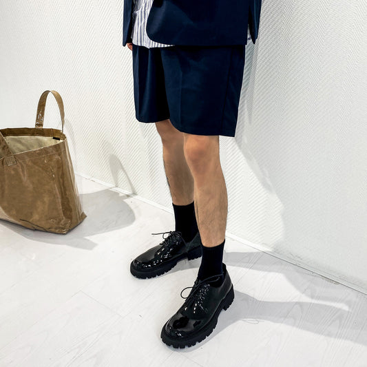 Zapatos Casuales de Cuero para Hombre con Punta Redonda