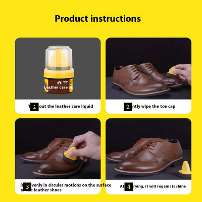 Crema Pulidora para Zapatos de Cuero con Lanolina - Esponja Aplicadora Incluida - Image 8