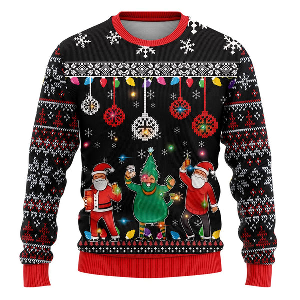 Suéter Navideño Feo Impreso en 3D para Hombre
