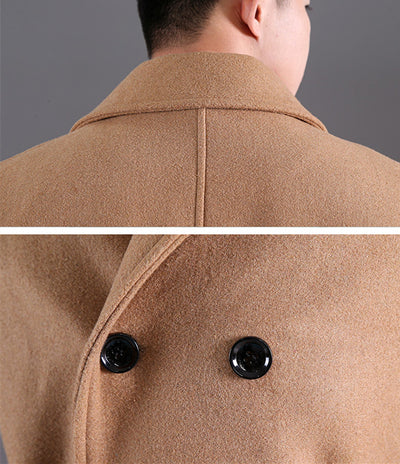 Abrigo Largo de Lana para Hombre - Diseño Cruzado Elegante Otoño Invierno - Image 12