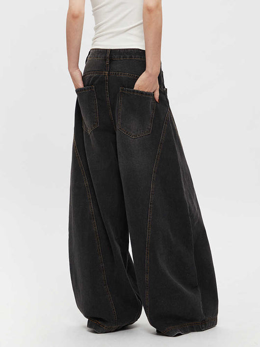 Pantalones Jeans Rectos Anchos Vintage Efecto Caída - Image 4