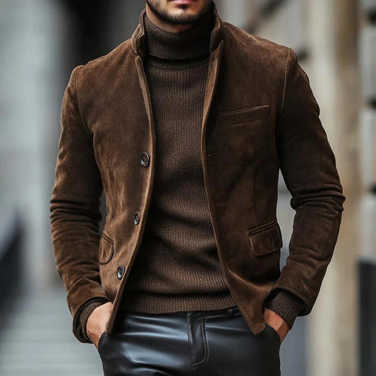 Chaqueta de Gamuza Retro Casual para Hombre