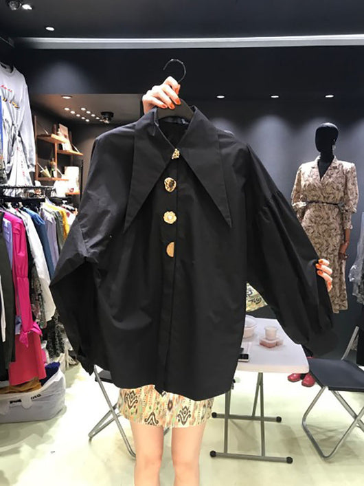 Camisa Suelta de Lino para Mujer con Cuello Solapa - Image 9