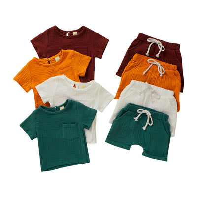 Conjunto de Dos Piezas en Algodón Doble Crepe con Mangas Cortas - Image 9