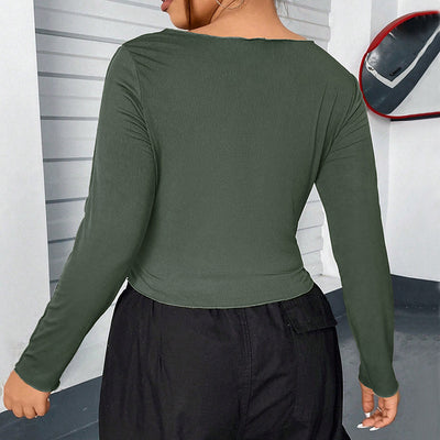 Polera Manga Larga Ajustada Interior para Mujer - Image 2