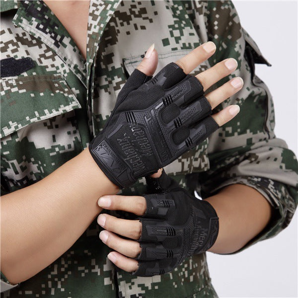 Guantes Tácticos SEAL Free Soldier Medio Dedo Agarre Antideslizante