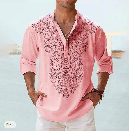 Camisa Hawaiana Estampada con Cuello de Pie para Verano - Image 12