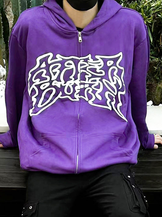 Sudadera Cardigan Hip-hop con Capucha para Hombre - Image 12