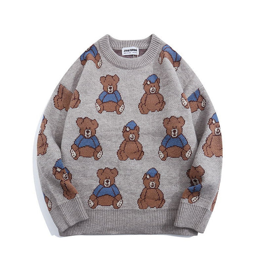 Suéter Cuello Redondo con Estampado de Oso Versátil - Image 5